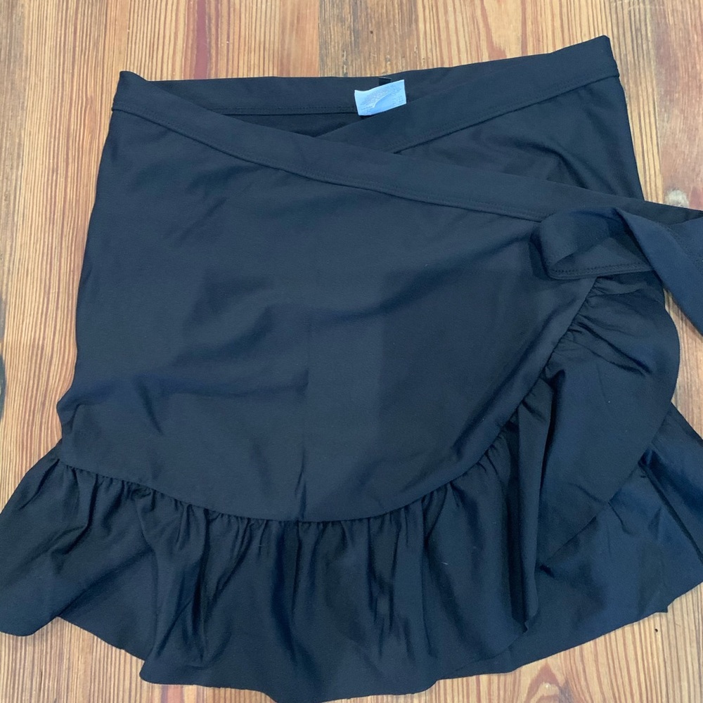 J.Crew Black Wrap Coverup M